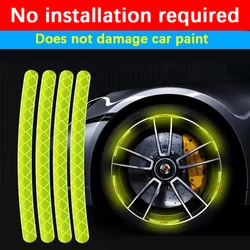 Car hub reflective stickers, tire anti-collision strips, personalized creative motorcycle electric vehicle stickers and decorati