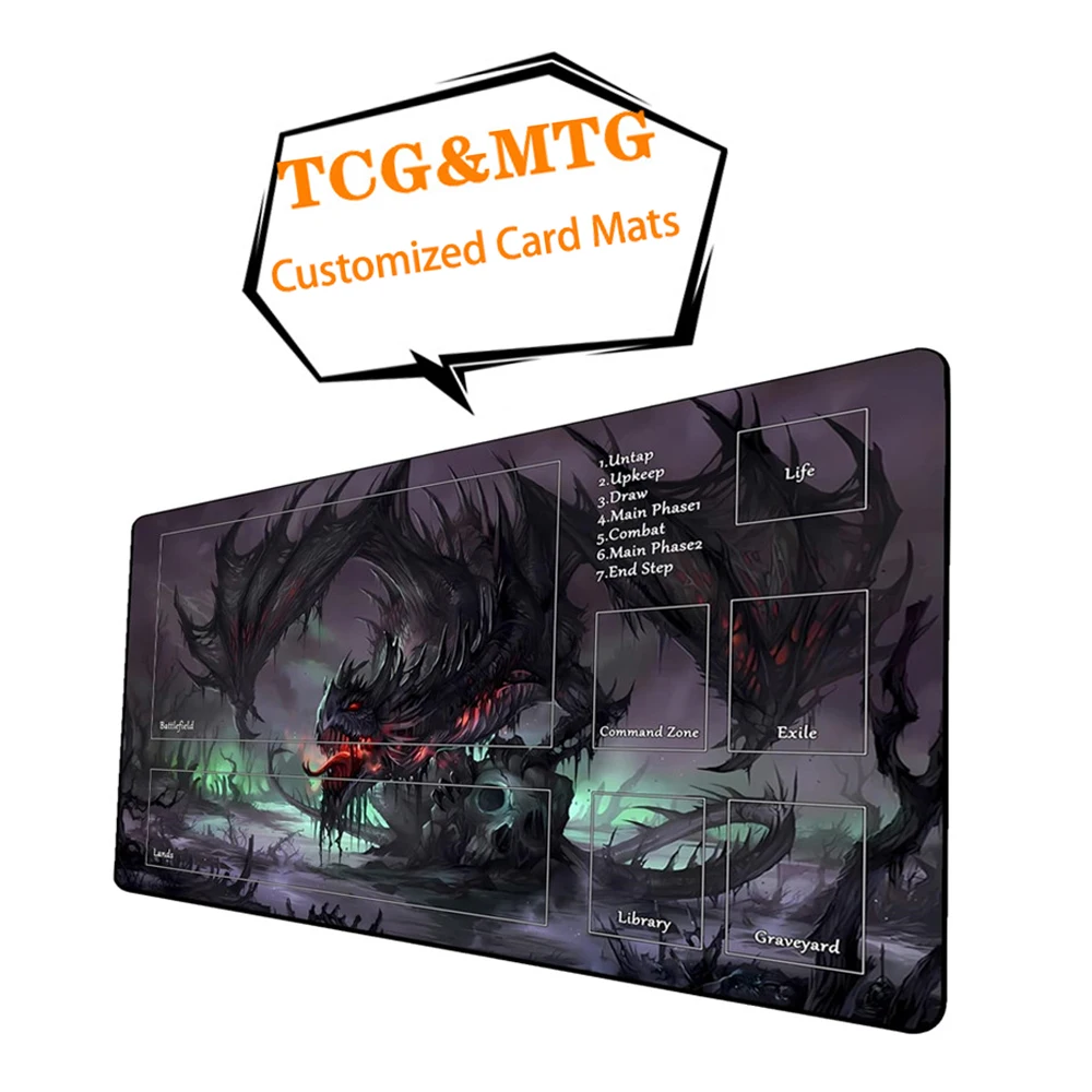 Custom board game peripheral table mat anime cartoon wrist guard rubber medium large mouse pad card pad suitable for (MTG/PKM)