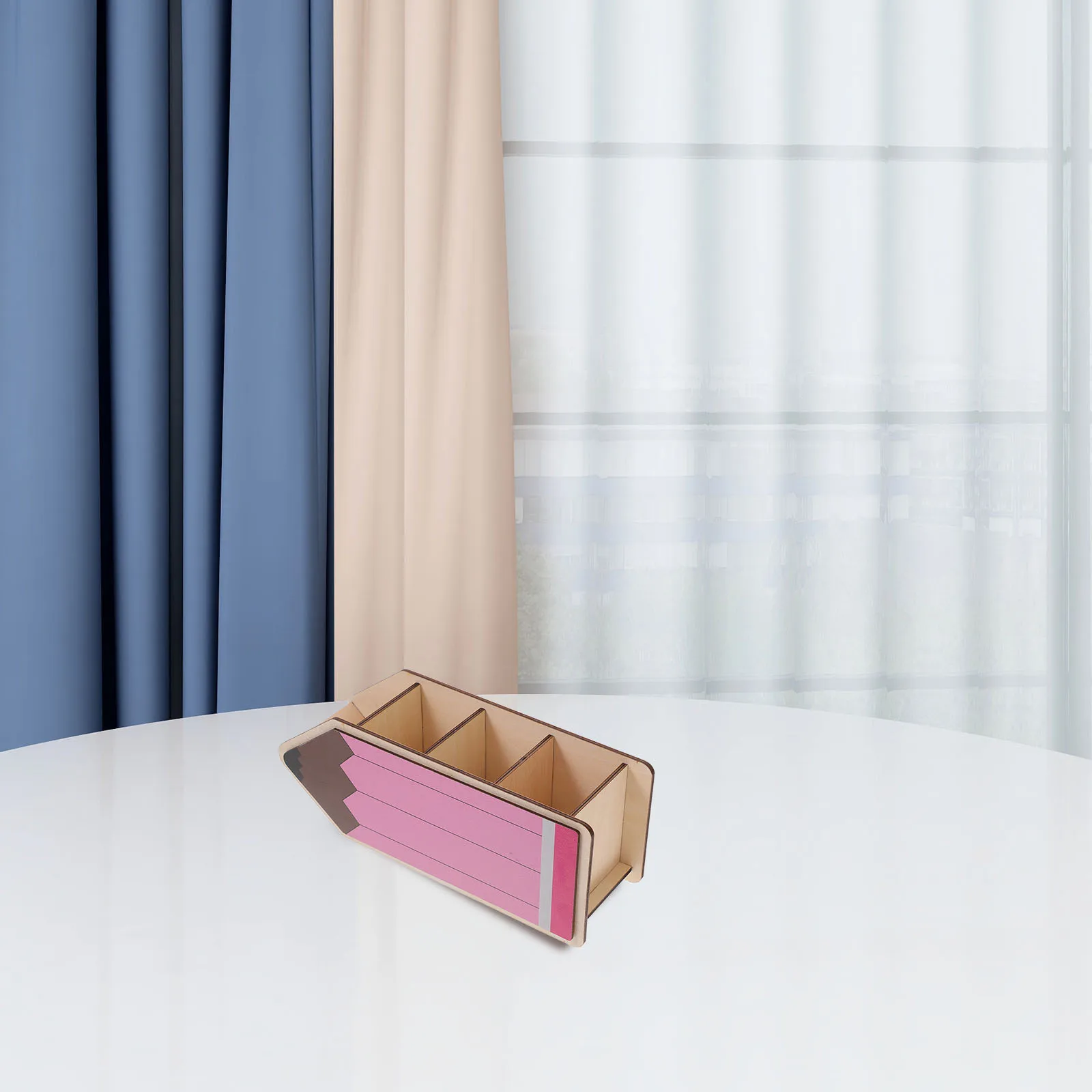 

Wooden Pen Pencil Holder Pencil Shaped Desk Organizer For Office School Brush Holder Cup Stationery Storage Box Desktop