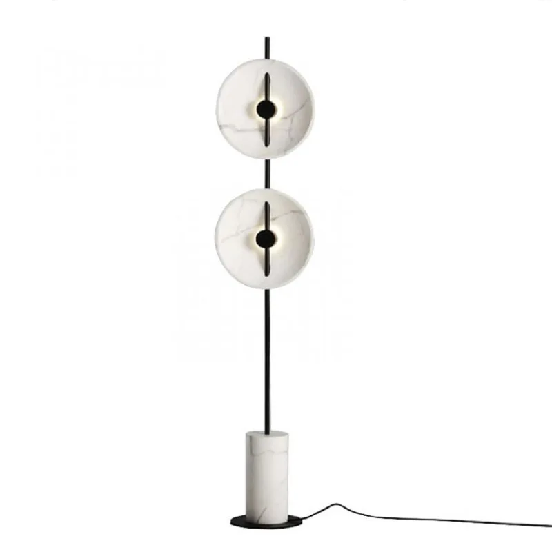 

Nordic design living room decoration ornaments high-end sofa lamp bedroom marble long pole long arm double head floor lamp