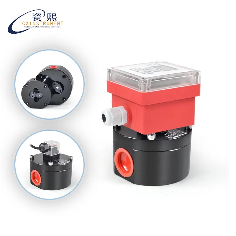 GN-M25 AL Mini Gear Flow Meter Pulse Output DN10 DN15 DN20 DN25 DN40 High Precision Flow Meter For Fuel Grease