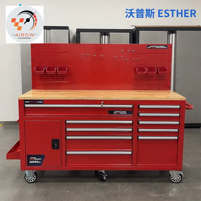 Airow Source factory supplies 10 drawer load-bearing 1000kg multi-functional maintenance tool cart