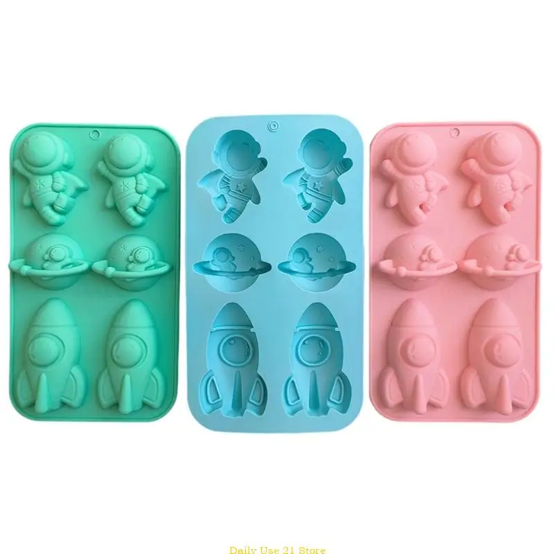 

Pack of 3 Silicone Arrows and Astronauts Cake Molds Dessert Baking Moulds
