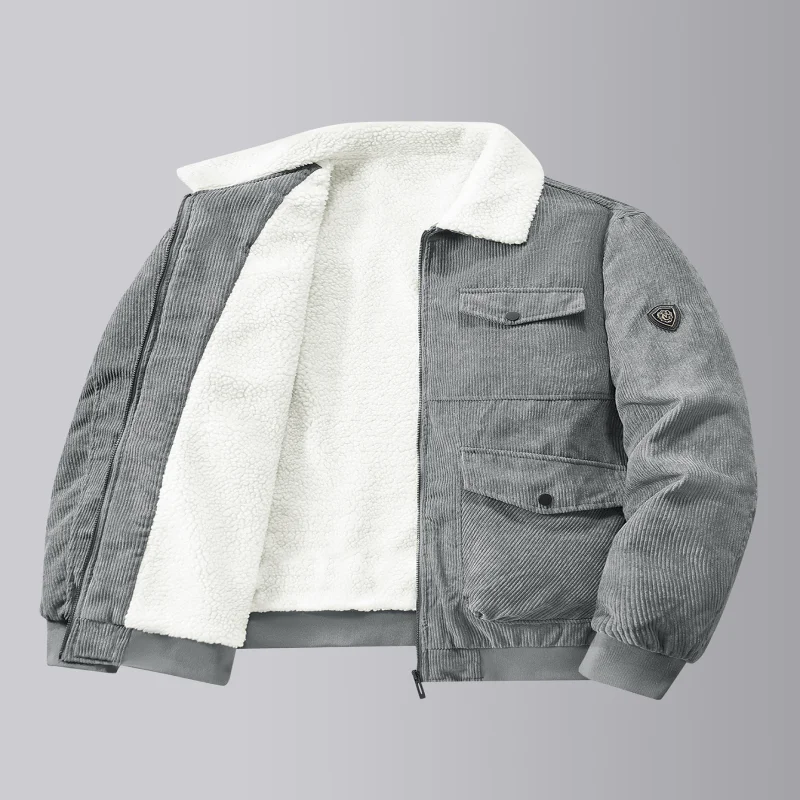 

Winter Fashion Handsome Men's Outdoor Thick Warm Corduroy Casual Jacket Comfortable Breathable Fashionable and Versatile Jacket