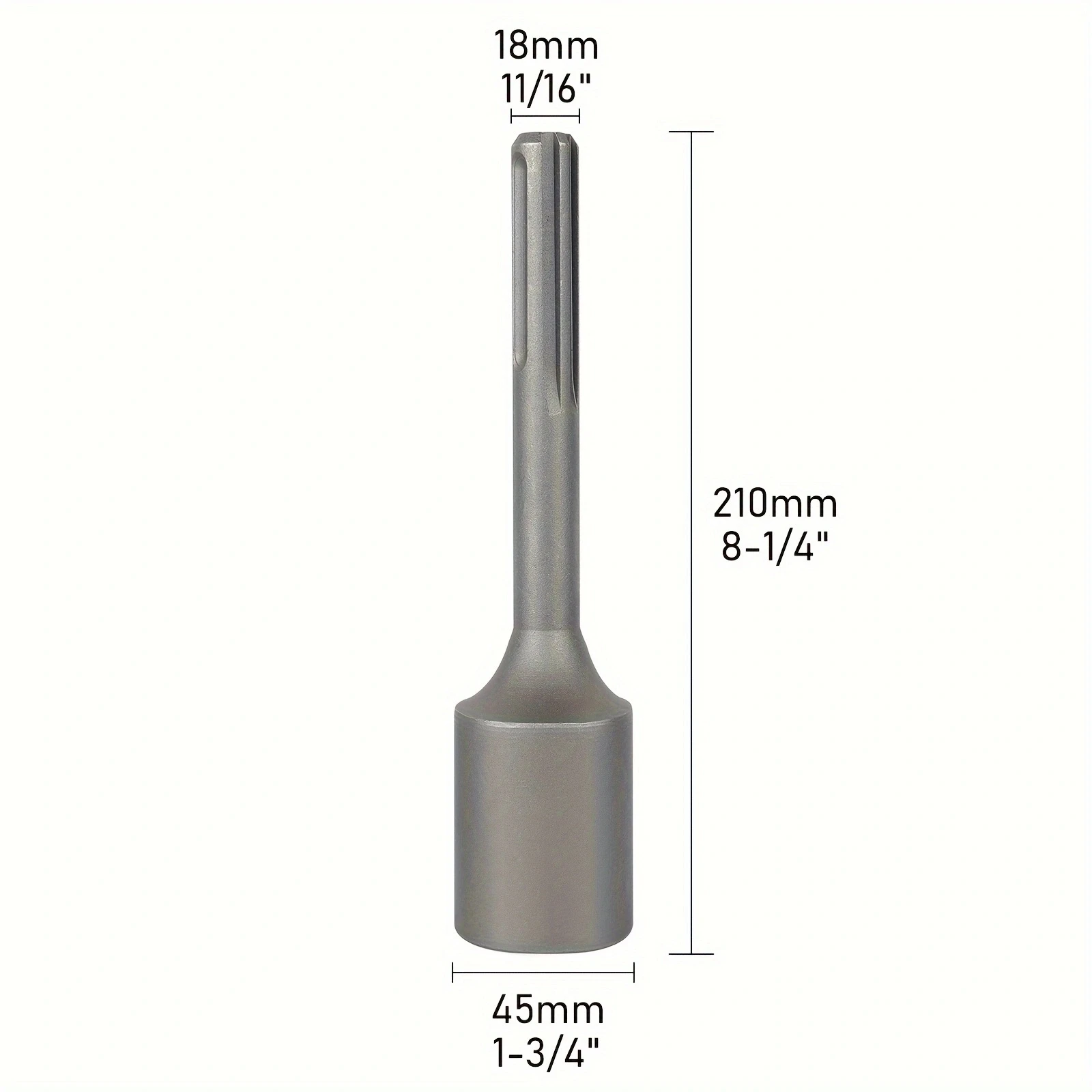 HeadSiamese Piling Hammer ,SDS Max Shank T Post Driver Attachment for Driving T Posts with Rotary Hamer Drill,2 Inch Diameter