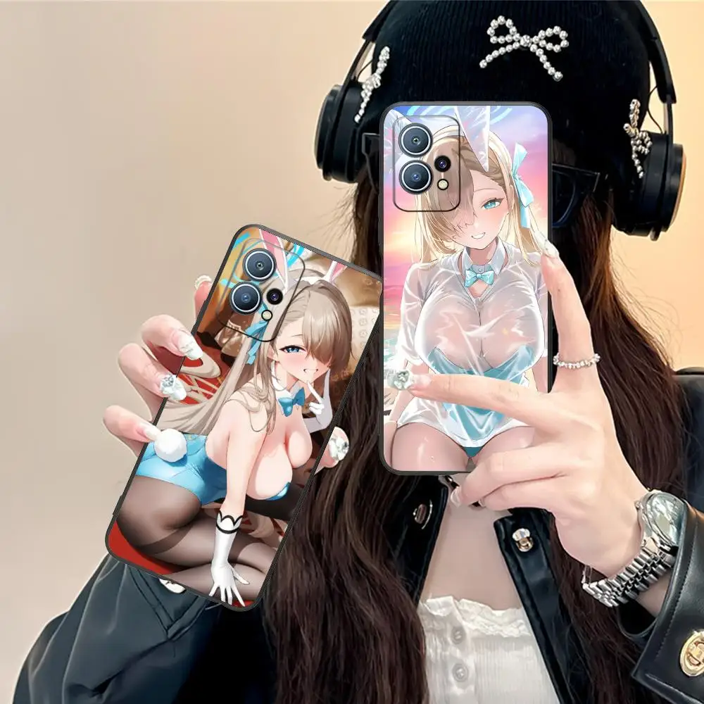 Blue Archive Asuna Mobile Phone Case for Huawei P60 P50 P40 P30 P20 P10 P9 P8 Pro Lite Plus Colour Protective Cellphones Luxury
