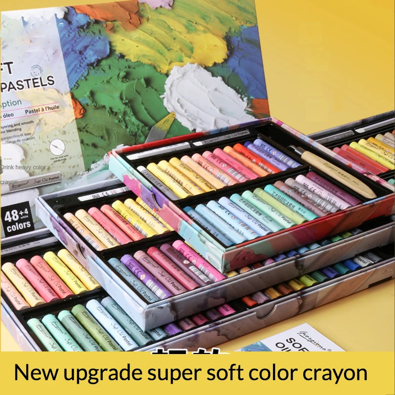 Heavy color oil painting stick super soft crayon scraper set 48 color Morandi 24 color Macaron art supplies tools