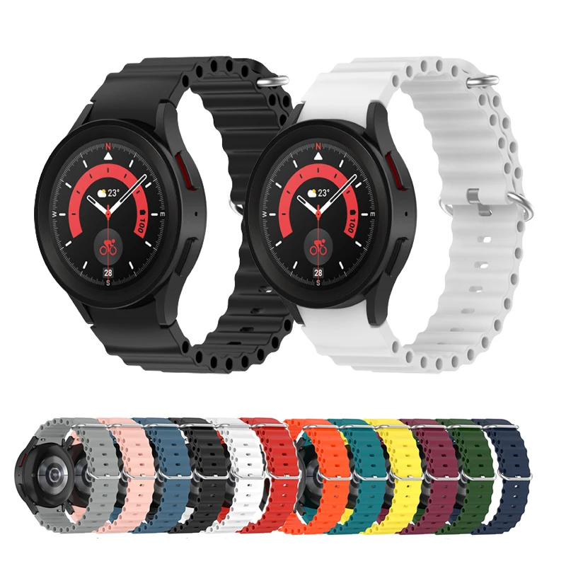 Ремешок силиконовый для Samsung Galaxy Watch 5/5 pro, 45 мм, 44 мм, 40 мм
