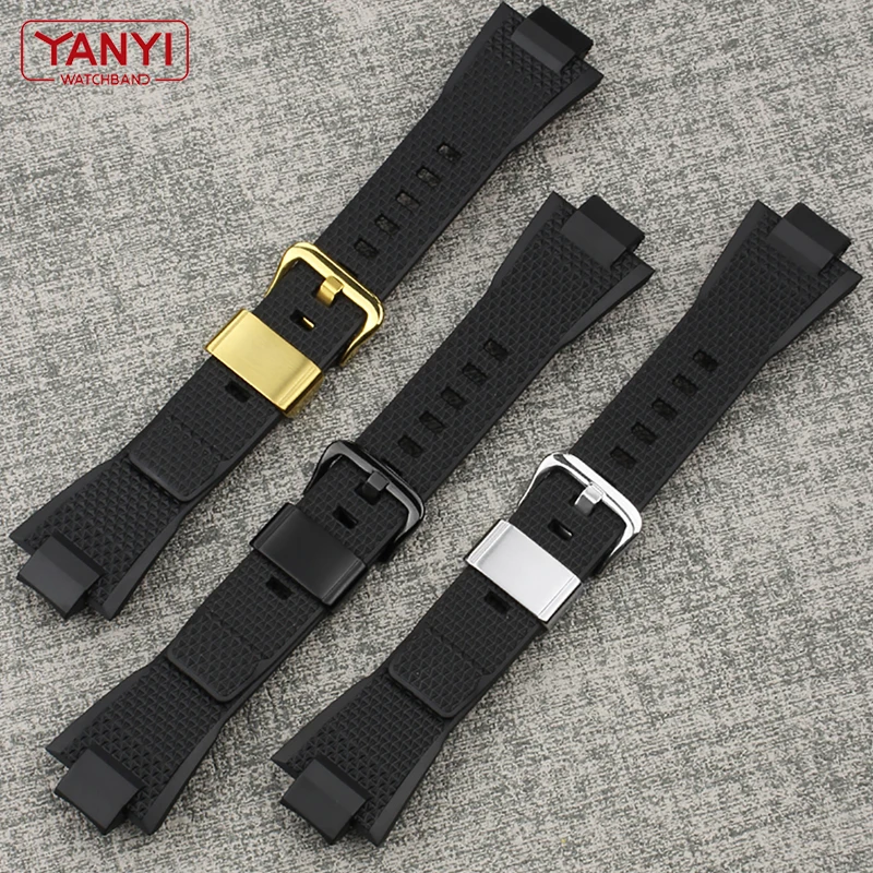 Rubber Watchband for casio gshock GST B400 GST-B400BD/AD Series watch band mens Waterproof Sports Silicone wristband strap