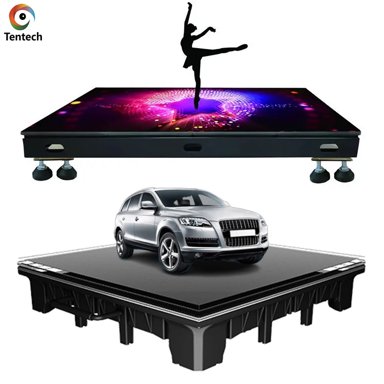 Tentech وحدة اللافتات الرقمية لوحة الإعلان لوحة فيديو لوحة تفاعلية الدائمة بلاط الرقص شاشة LED شاشة أرضية #4