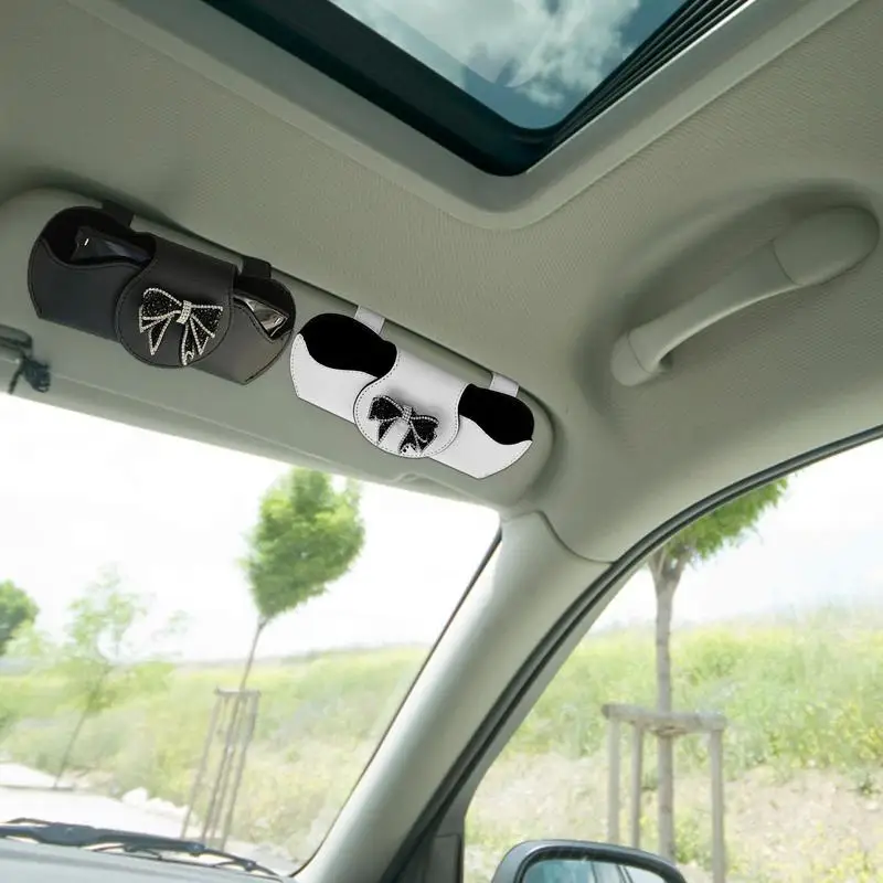 Car Sunglasses Holder Waterproof Anti-scratch Car Visor Sunglass Case Eyeglass Holder Multifunctional Truck Supplies For Elderly