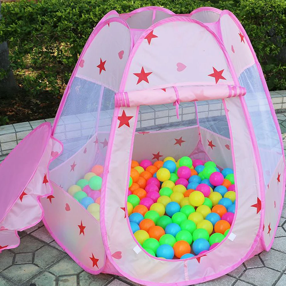 Princess Playtent Toy Baby Ball Pit Kids Pop Up Play Tent for Girls Pink Toys for Children Indoor & Outdoor Playhouse