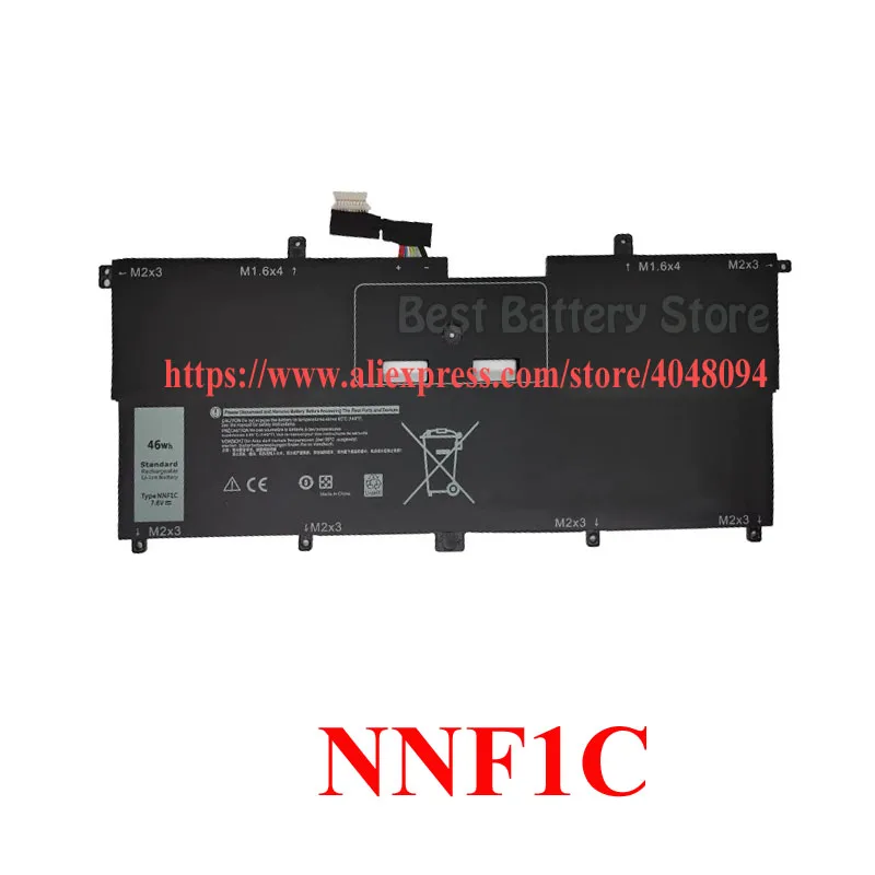 NNF1C Laptop Battery For Dell XPS 13 9365 XPS13-9365-D1805TS,D1605TS N003X9365-D1516FCN NP0V3 P71G P71G00 HMPFH