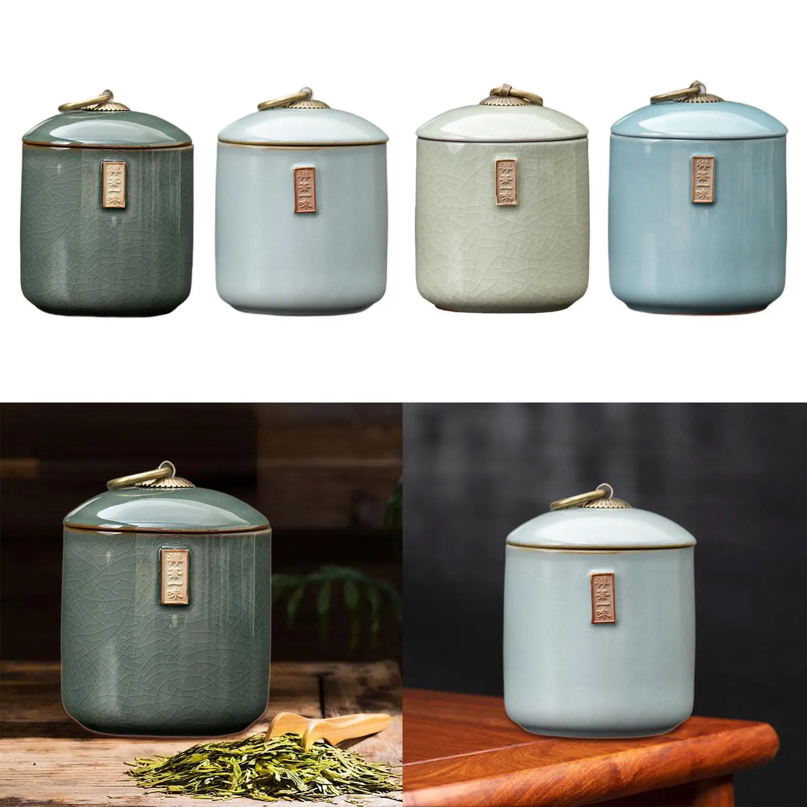 

Керамическая банка для хранения чая, контейнер для стола, центральный бак, домашний декор, чайная канистра с герметичной крышкой для конфет, орехов, кладовой