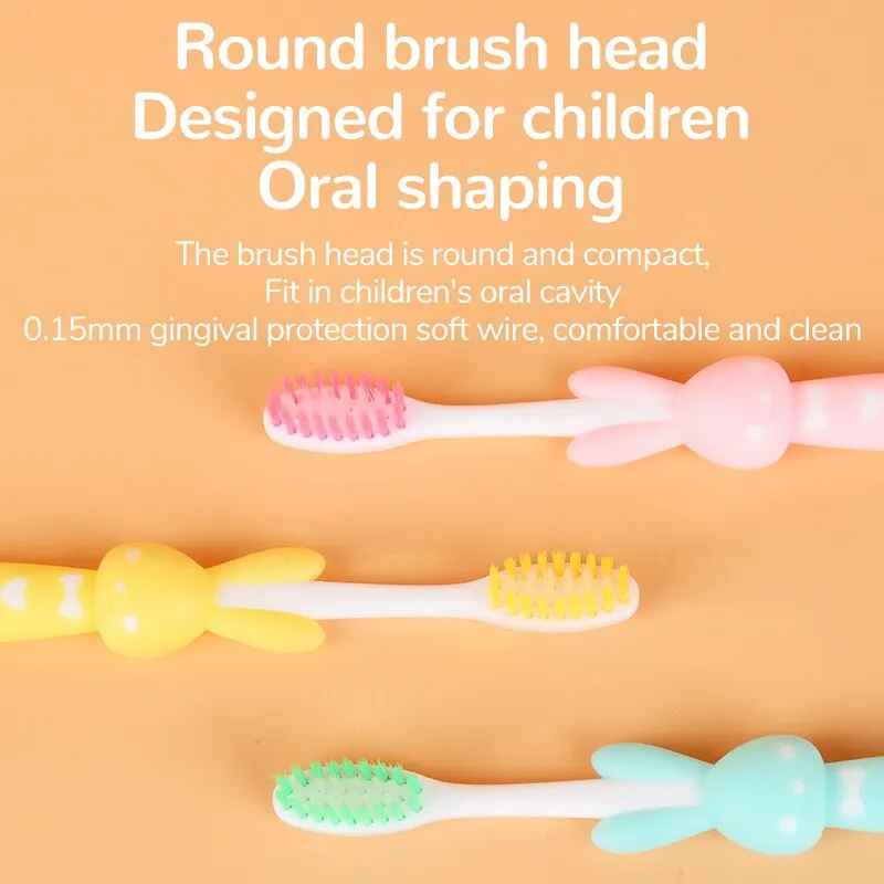 Brosse à dents manuelle avec poils extra doux pour enfants, dessin animé, livres profonds, soins bucco-dentaires à la maison, enfants