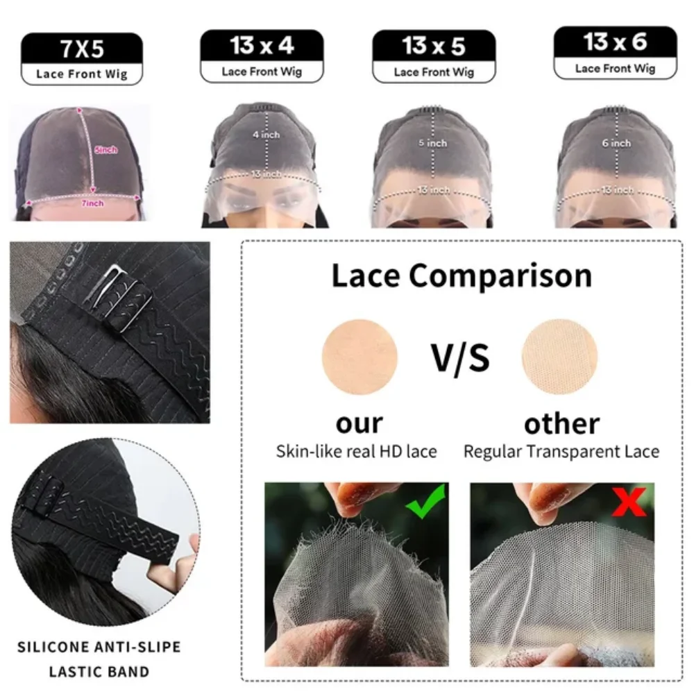 30 بوصة الجسم موجة الدانتيل الجبهة الباروكات البرازيلي الشعر البشري قبل قطعها الأسود 200 الكثافة 13x6 Hd شعر مستعار أمامي شفاف