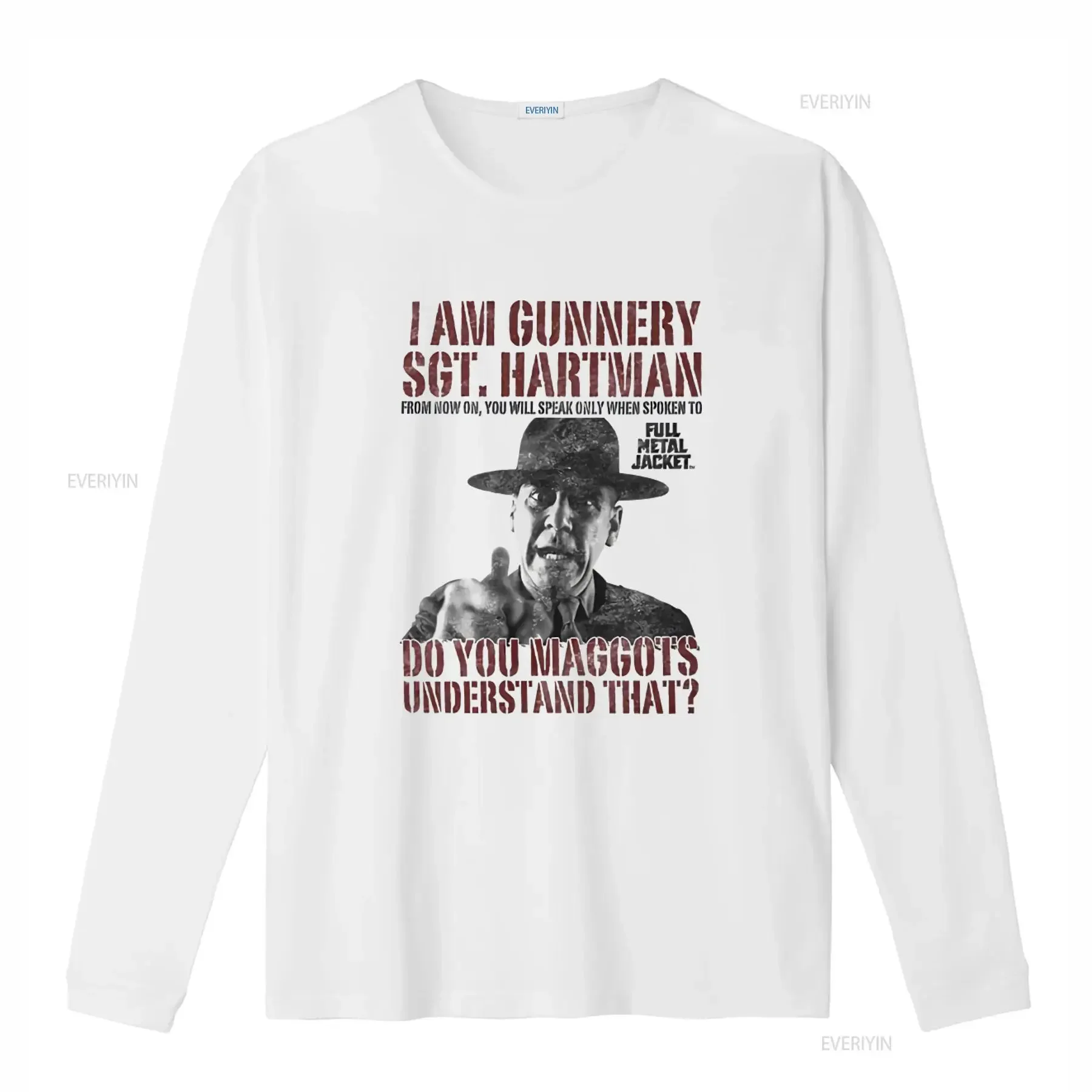 Officially Licensed Full Metal Jacket Sgt Hartman Men's T Shirt I Am Gunnery Do You Maggots Understand That Design S XXL Sizes