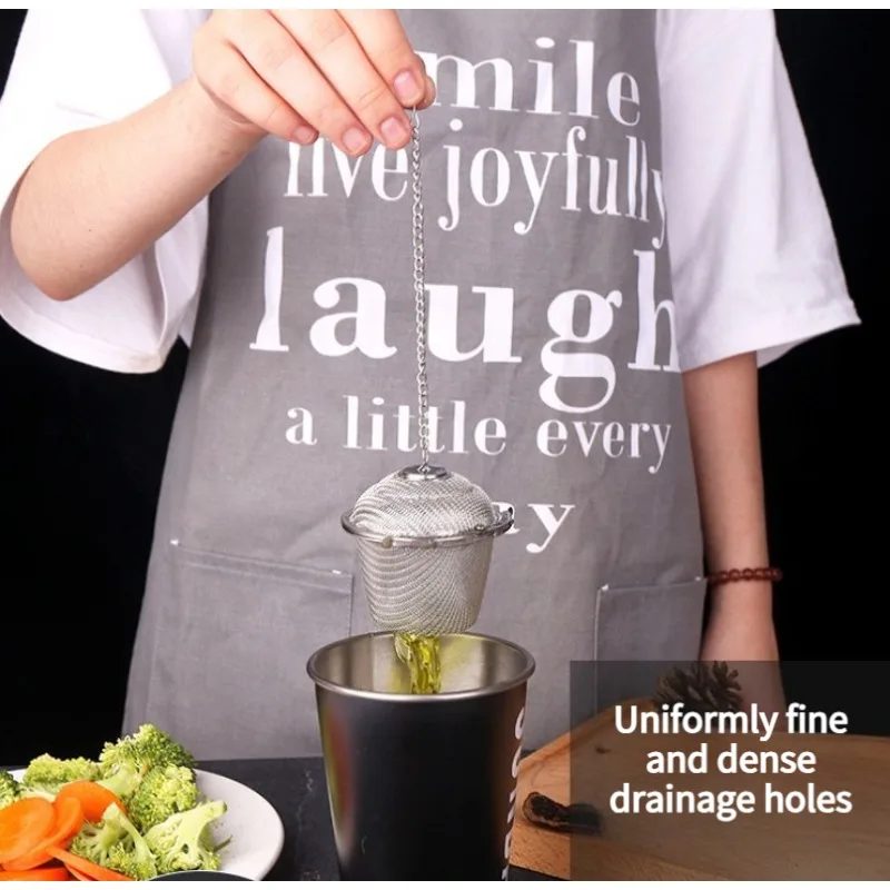 1PCS Tea Spice Strainer Seasoning Ball Stainless Steel Teakettle Locking Tea Filter Reusable