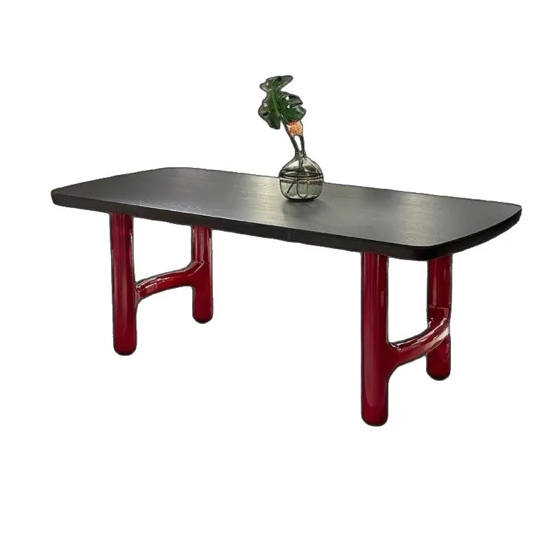 Solid wood dining table simple modern home log long table desk fashion personalized workbench negotiation table