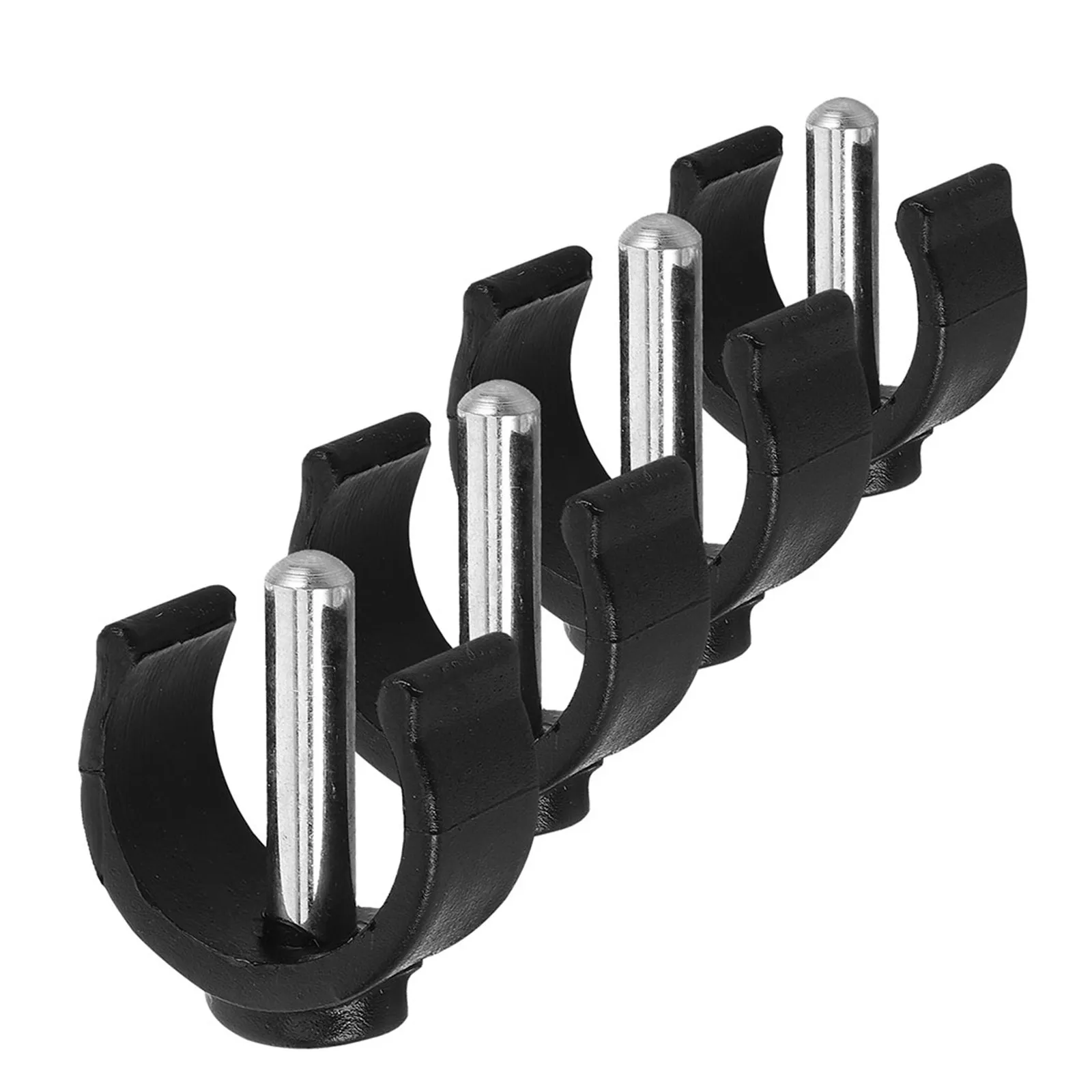 4Pcs Walking Cane Accessories C-Shaped Locking Clips ABS Steel Non Slip Holder Replacement for Walking Sticks Crutches Holder