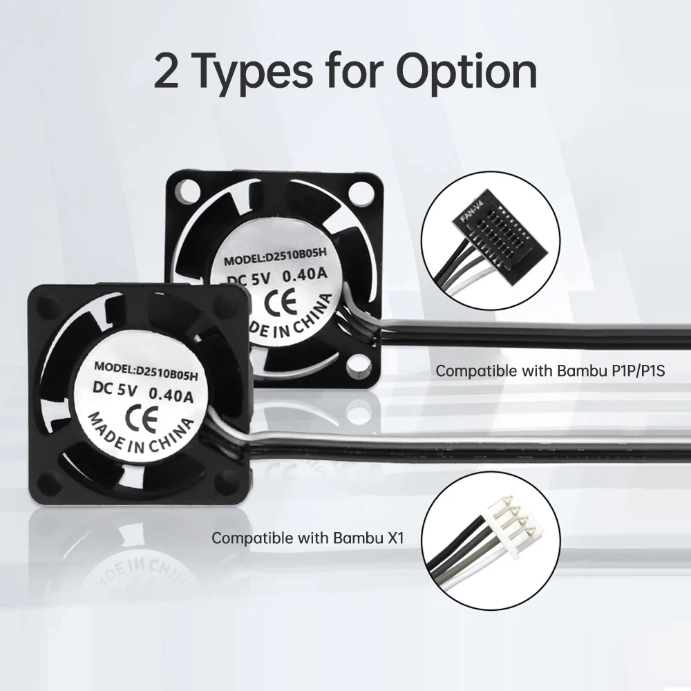 

2510 Double Ball Bearing Fan 5V Cooling Fan Hot End Cooling Cooler Compatible with Bambu X1 High-efficiency Heat Dissipation