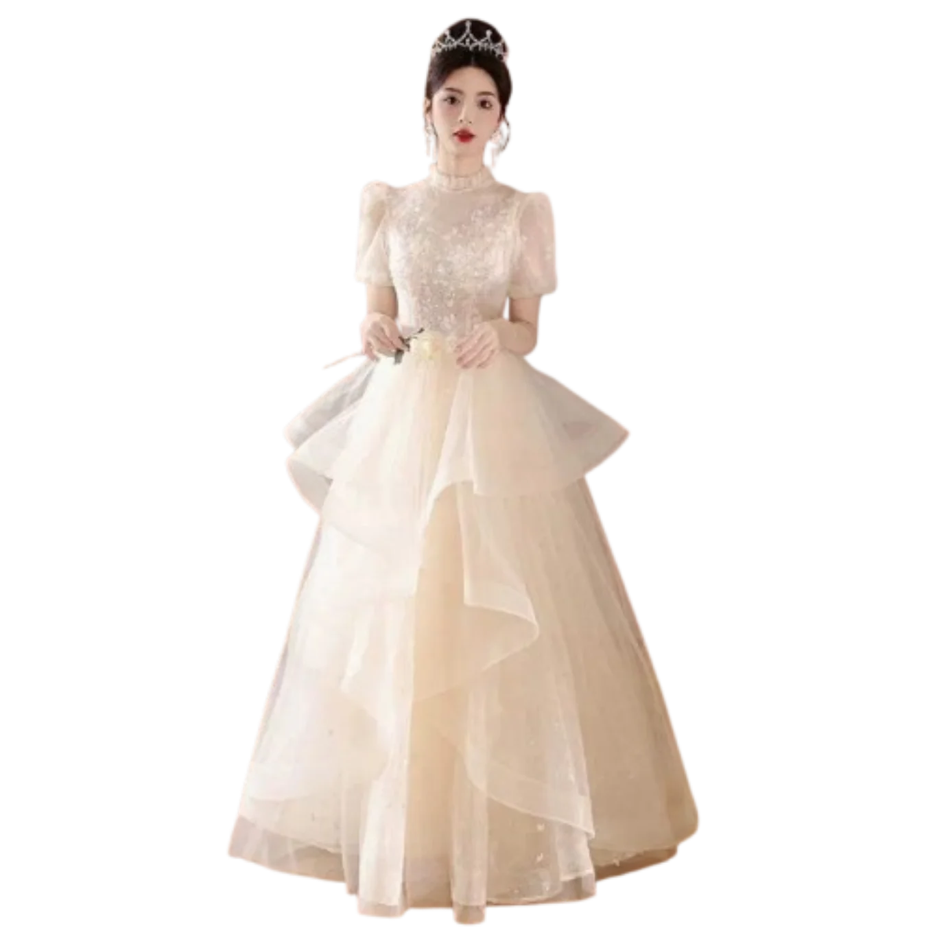

French Princess Youth Graduation Evening Dress Feminine Birthday Adult Ceremony Music Art Test Women Vestidos Piedras Brillantes