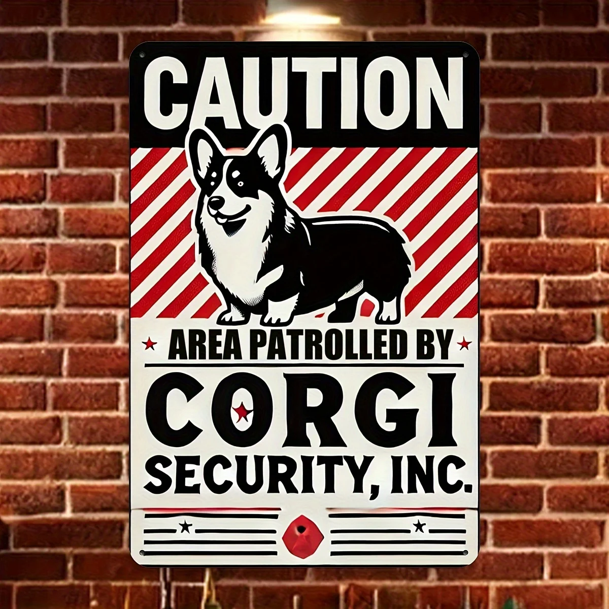 1 PC Retro-Style  Waterproof & Dustproof Aluminum Caution Sign - 