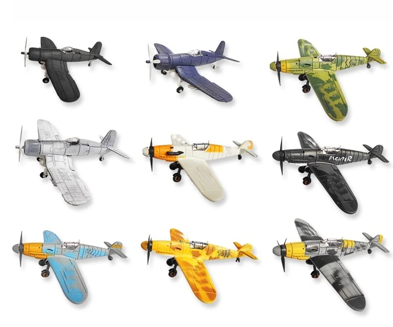 

6 шт./компл., WWII, Великобритания, ураган, Spitfire, волейбоистребитель, 4D, сборка 1/88, модель самолета, имитация военной игрушки