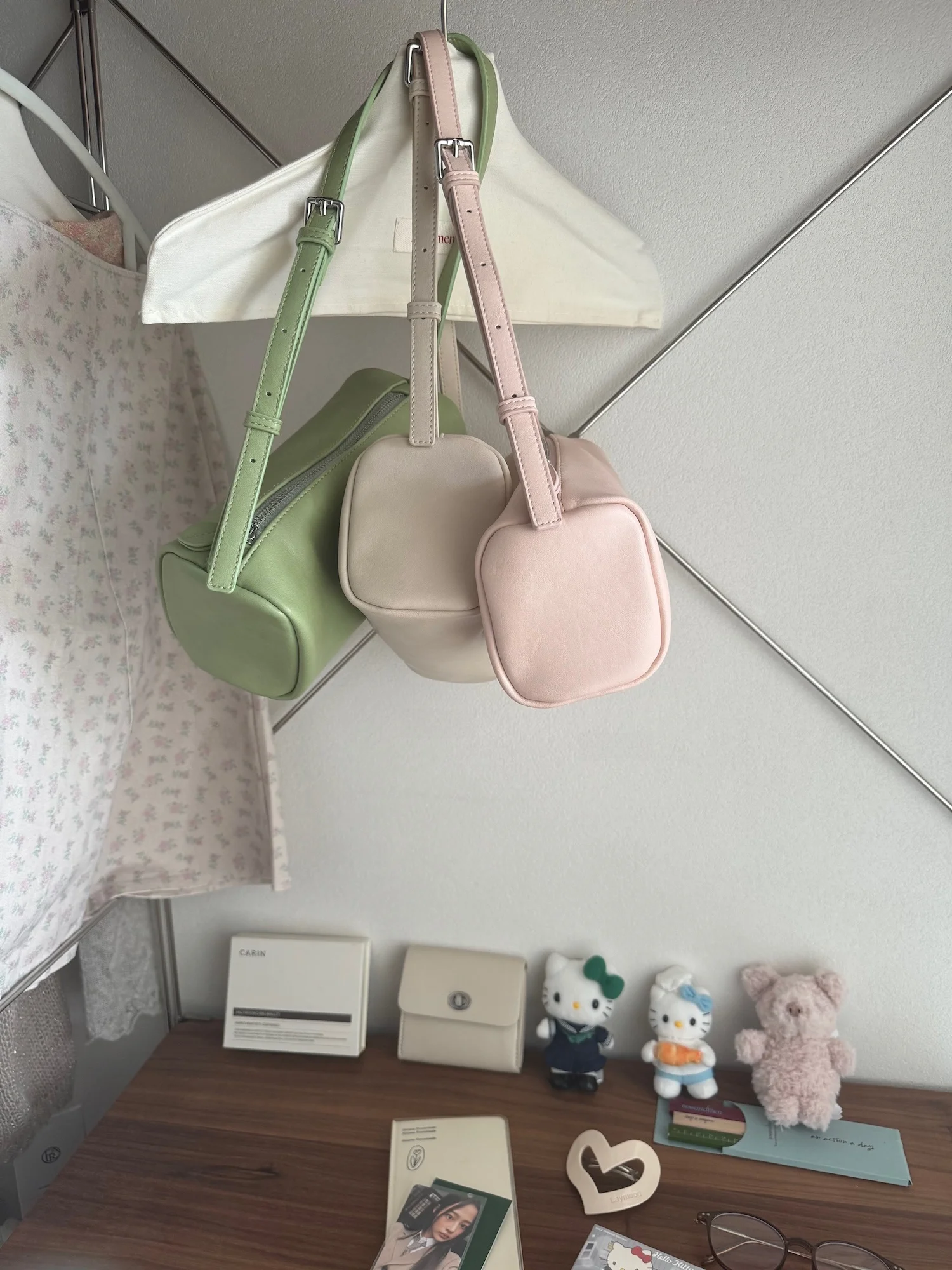 

Soft Leather Small Square Bag Women's Handbag Crossbody Bag IAC Feedback 'Little Pen Holder Bag' Quality Texture Korean Style
