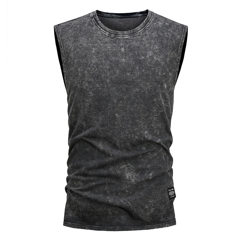 

COODRONY New Men Vest Fashion Casual And Comfortable Breathe Freely Pure Cotton Absorb Sweat Sleeveless Round Neck T-shirt S6073