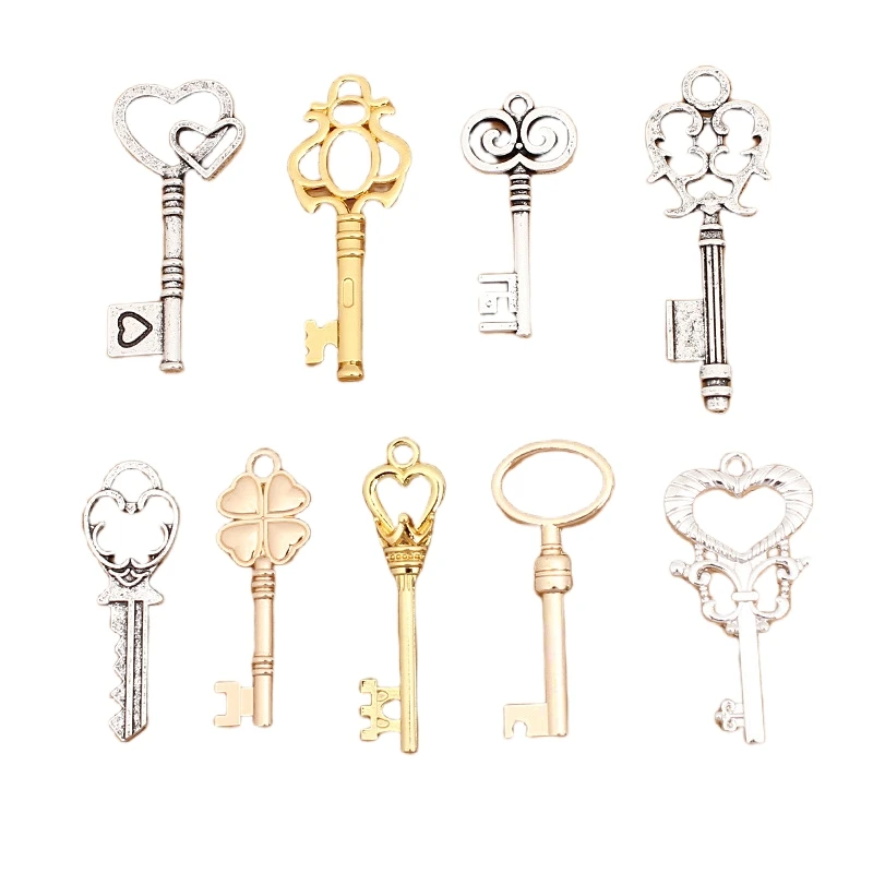 BoYuTe New Arrive Alloy Key Pendant Charms Material Handmade Diy Jewelry Accessories Factory Wholesale