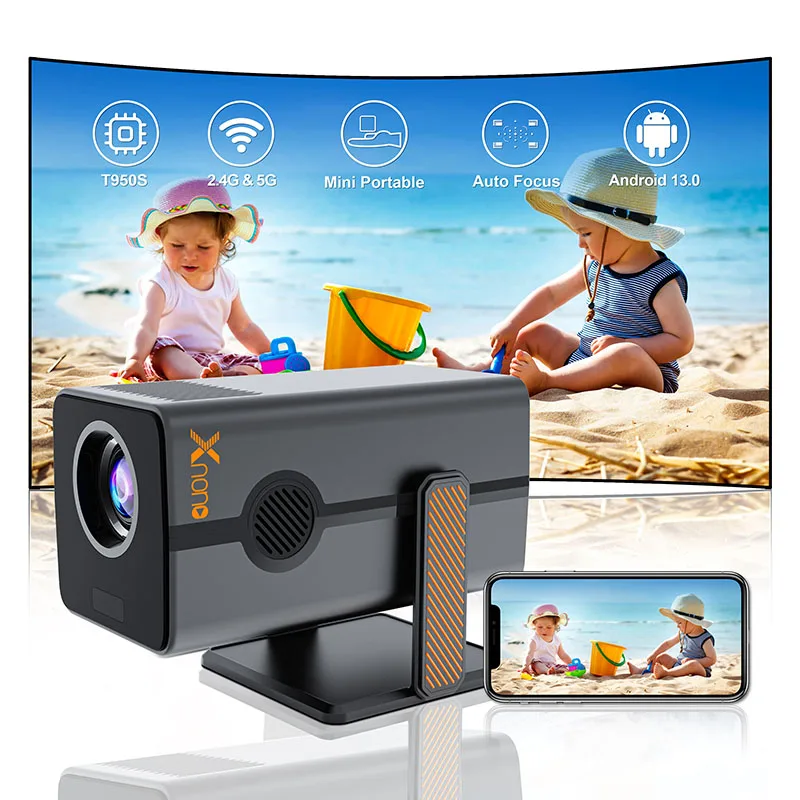 

Xnano HM103-A Projector 4K Android 13 Dual WiFi5 300ANSI Amlogic T950S BT5.2 1920*1080P Home Theater Cinema Mini Projectors