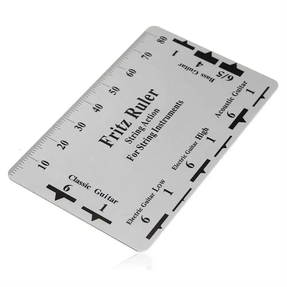 Guitar Strings String Pitch Ruler Measurement Luthier Tools Guitar Ruler Neck Ruler Compact Action Gauge Ruler Ukulele Bass