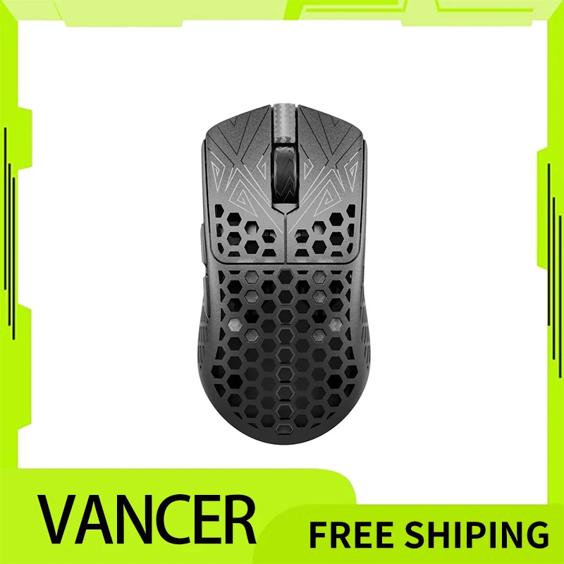 Vancer Akitsu Carbon Fiber Mouse Paw3395 Two Mode 8k Wireless Mouse Custom Low Delay Gaming Mouse For Pc Accessories Gift