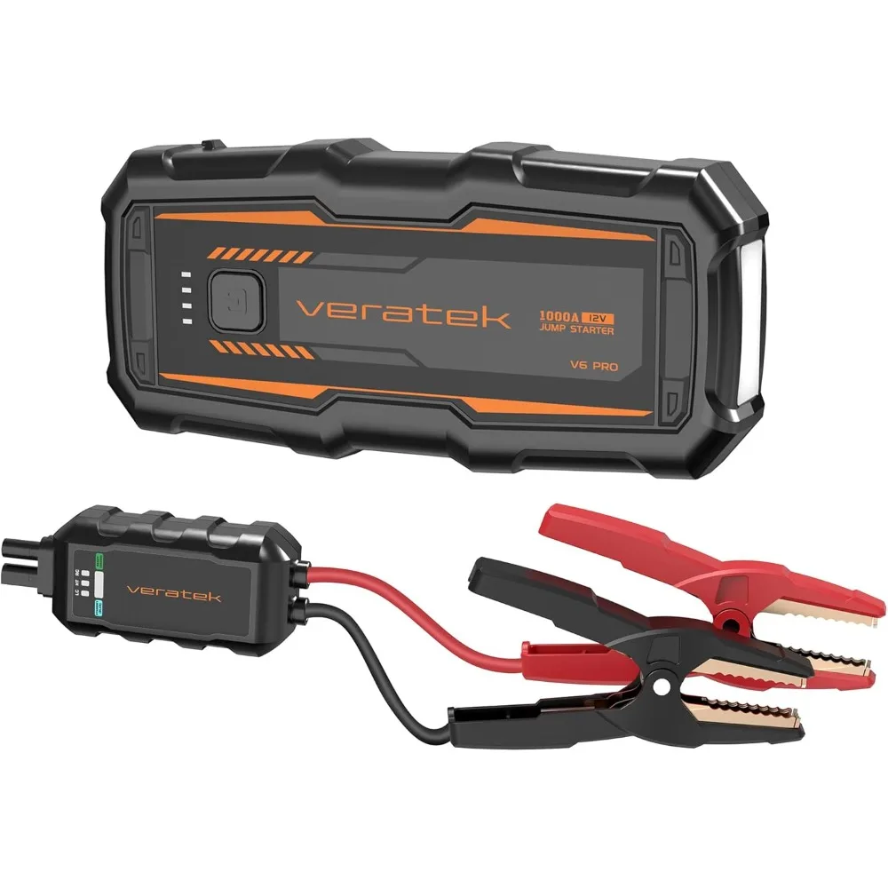 

Портативный автомобильный аккумулятор V6 Pro 1000A для стартера (газ 6,0 л и дизельный диск 3,0 л) — усилитель литиевой батареи 12 В с сейфом SmartCharge