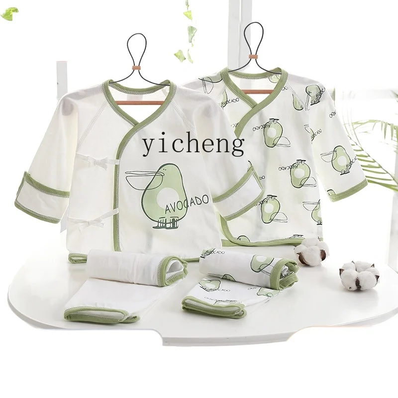 

YY Gown Newborn Baby Clothes Pure Cotton Underwear Newborn Two Sets