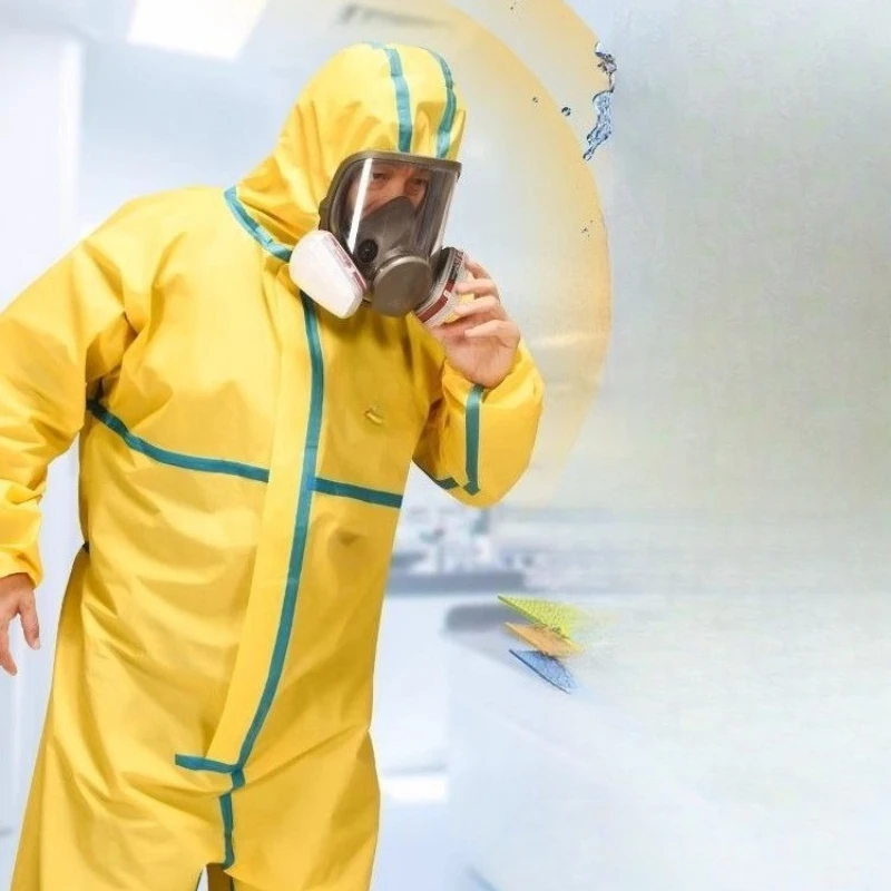 Anti-chemical clothing acid and alkali chemical laboratory work clothing anti-acid and anti-virus protective clothing