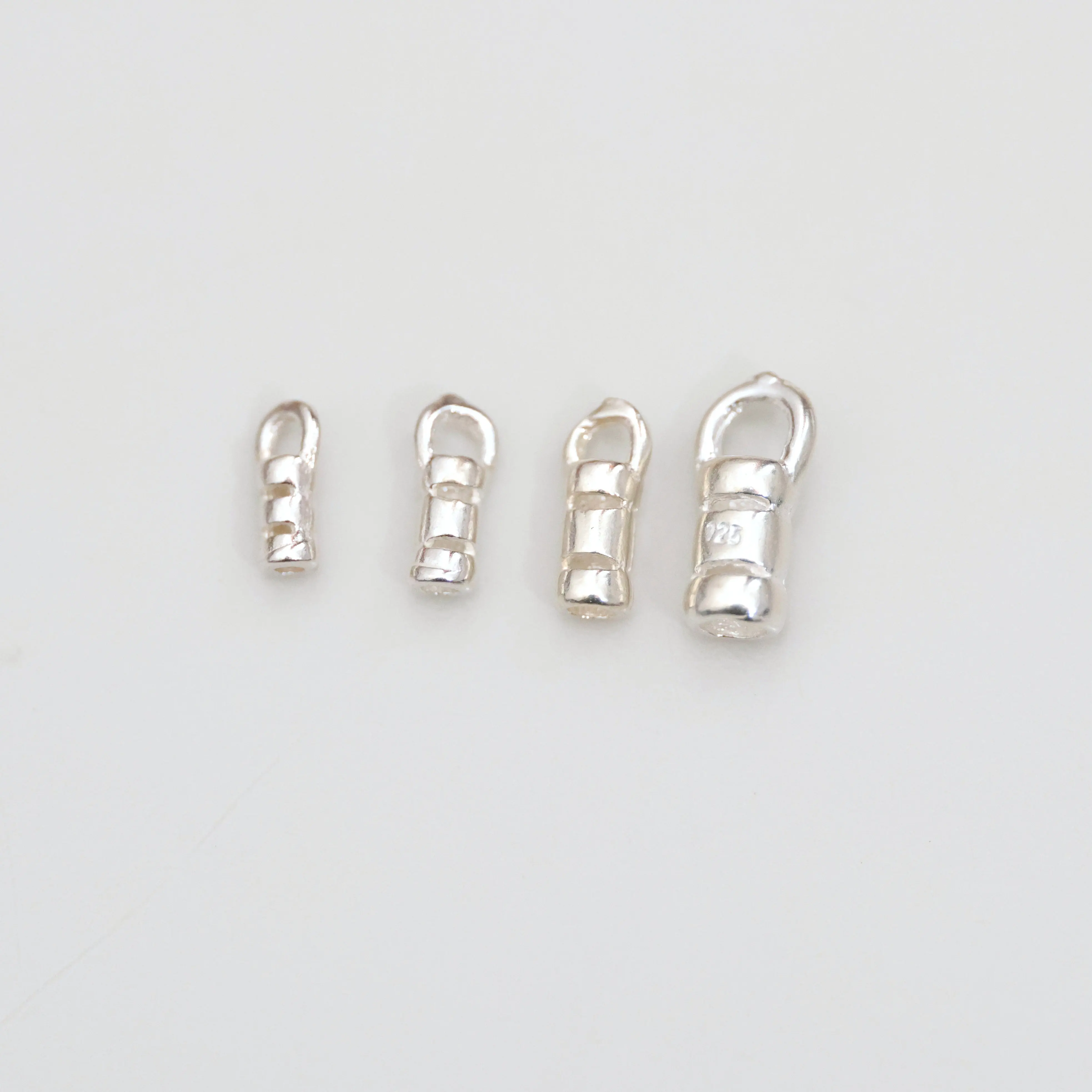 5pcs  925 Sterling Silver Crimp Clasps&Hooks for DIY Fine Jewelry Finding Bracelet Necklace Making  JQ0067