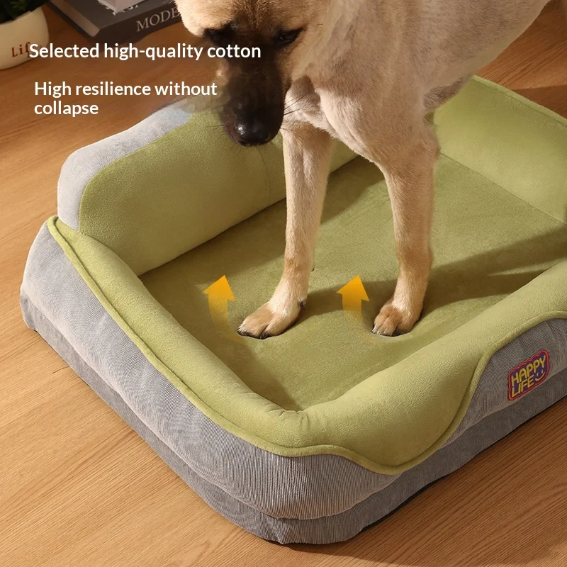 Cama elevada ortopédica acolchada para perros con soporte cervical