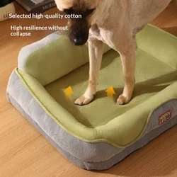 Cama elevada ortopédica acolchada para perros con soporte cervical