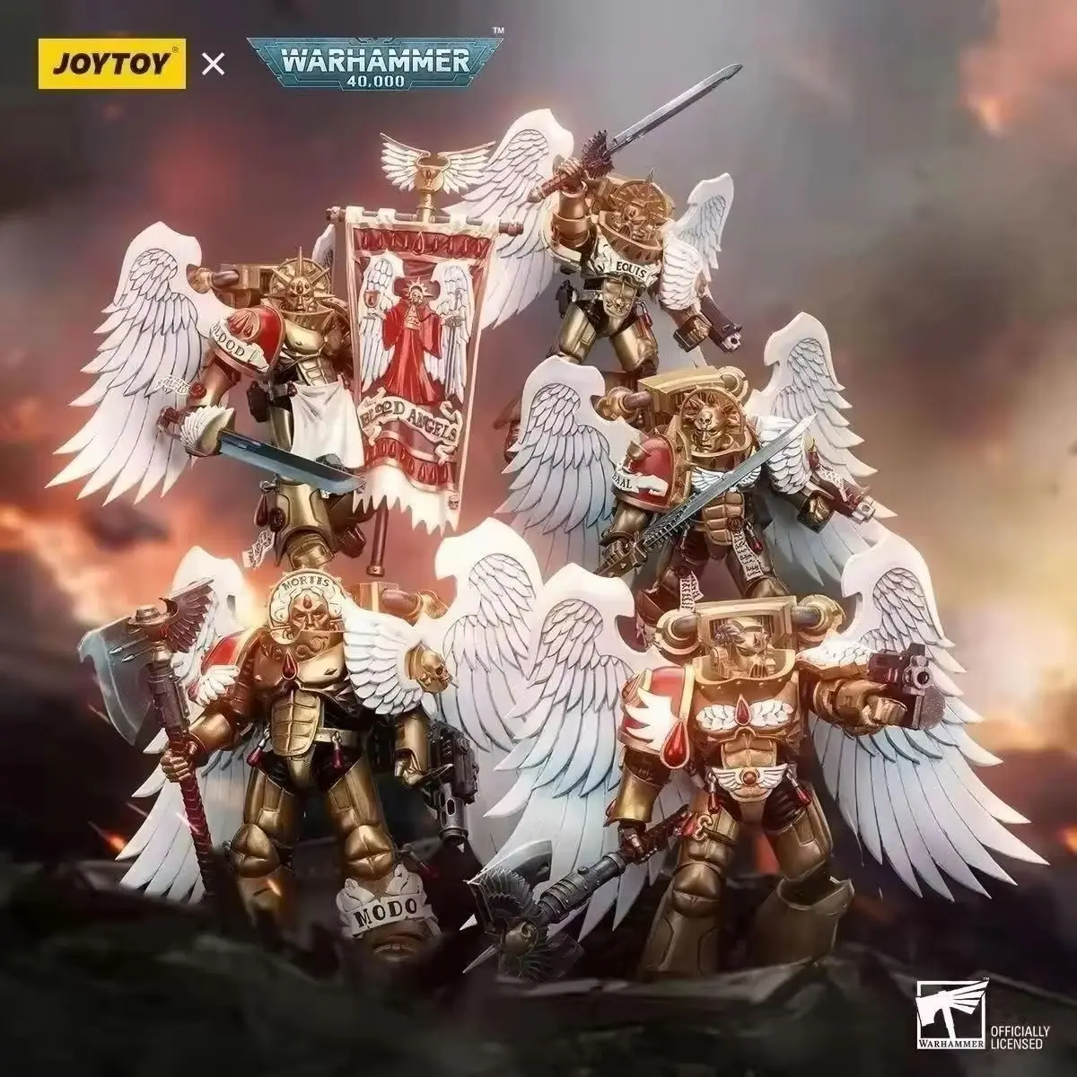 

JOYTOY Warhammer 40K Blood Angels Sanguinary Guard Фигурки Куклы Коллекция Украшения Подарок Оригинальная Модель