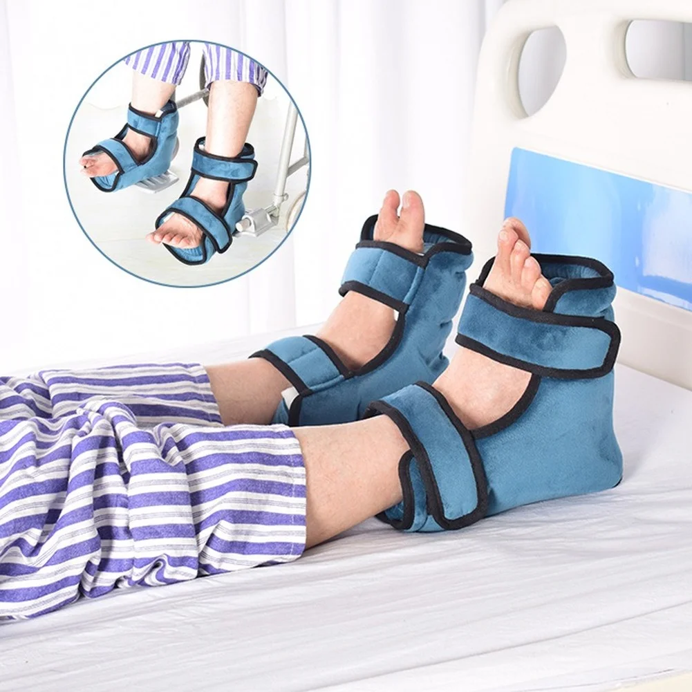 2Pcs/One Pair Heel Pad Ankle Pressure Anti-decubitus Pad Foot Cover Foot Protector Adjustable Skin-Friendly Fleece Supplies