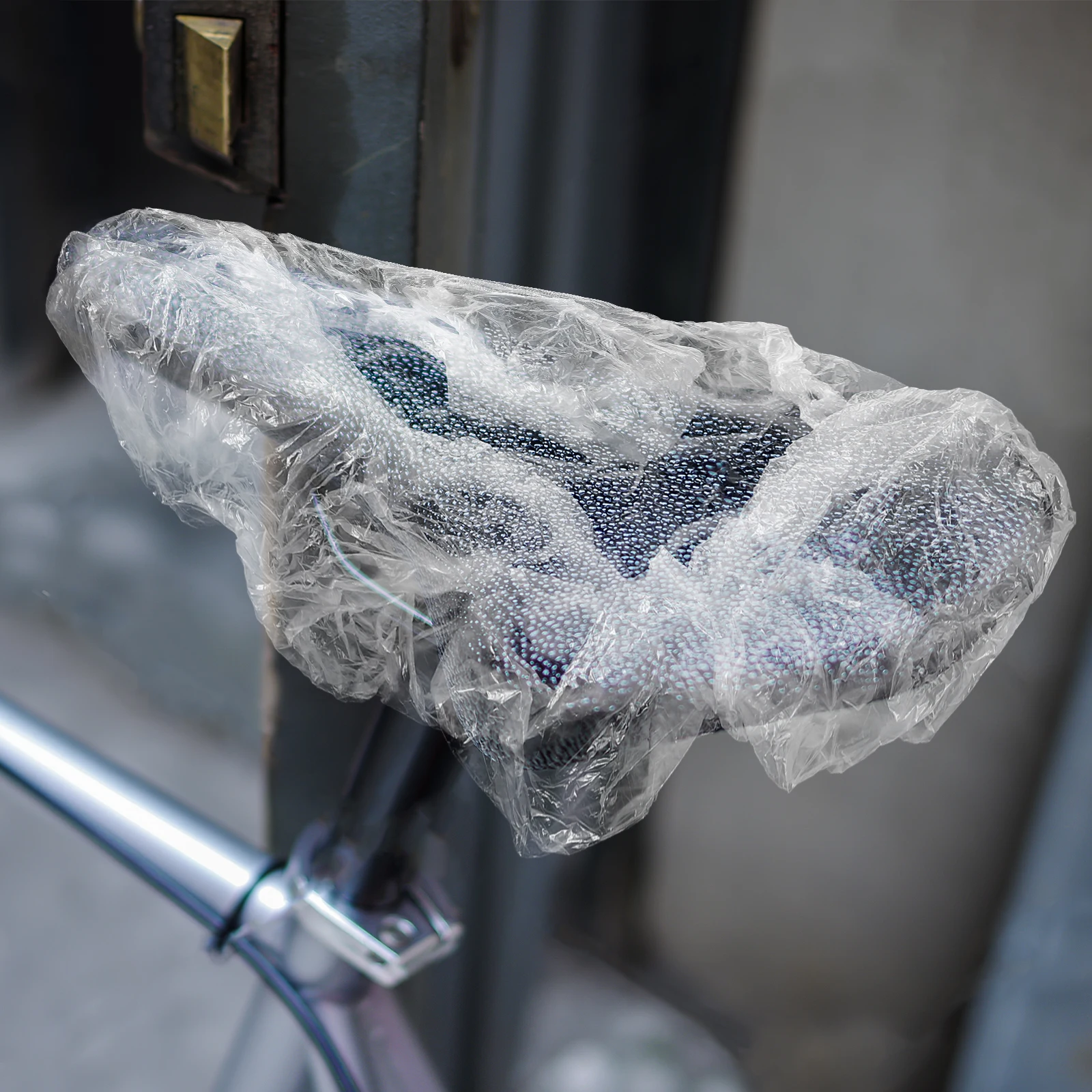 

50 pcs Motorcycle Rain Covers Waterproof Transparent Design For Scooters Mopeds Dustproof Plastic Protectors Durable Outdoor