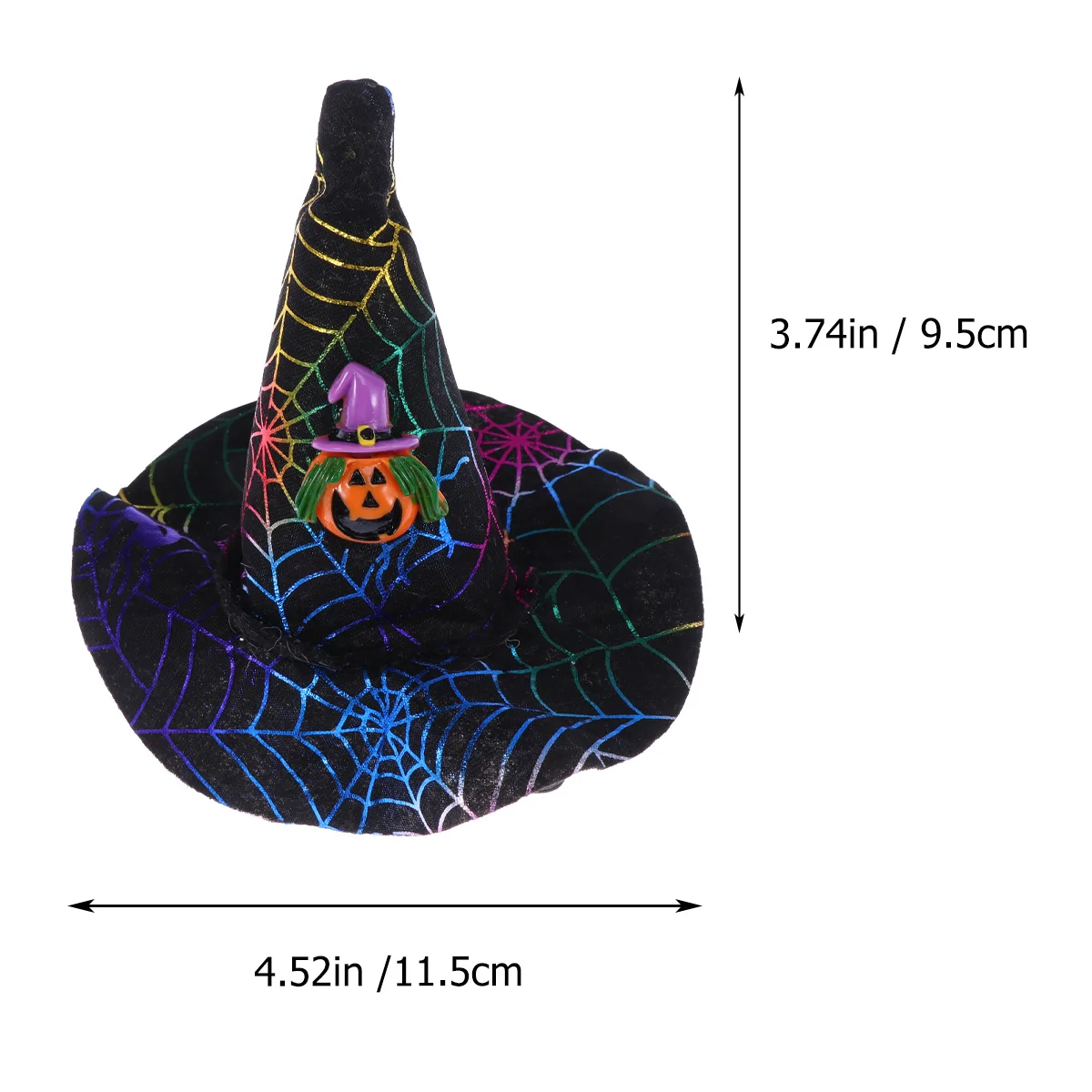Chapeau de sorcière d'halloween pour animaux de compagnie, tissu doux et réglable, toile d'araignée de citrouille, chapeau de fête Cosplay drôle pour chiens et chats, décor de Cosplay pour animaux de compagnie
