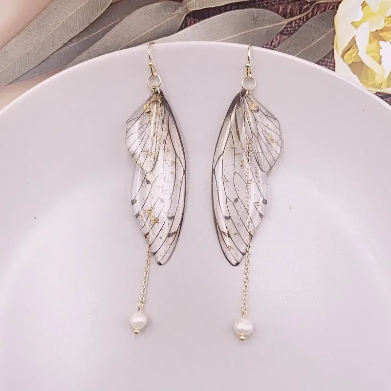 Minar Rainbow Gradient Resin Butterfly Dangle Earrings