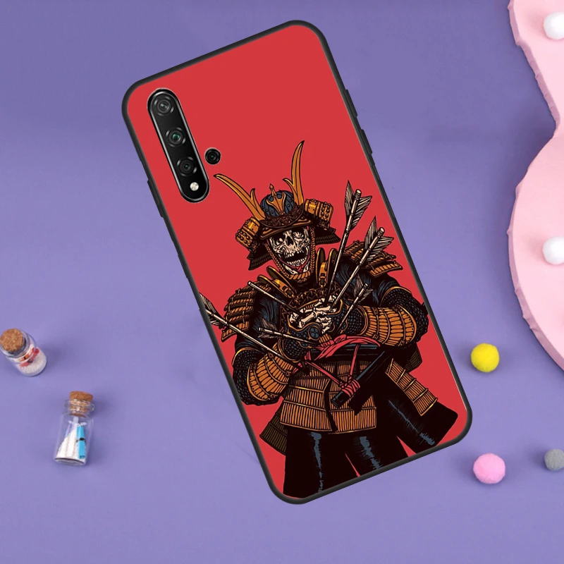 Japanese Samurai Warrior Case For Huawei Nova Y70 Y60 Y61 Y90 Y91 5T 9 10 SE 3i 8i 11i 11 Pro P20 P40 P30 Lite Cover