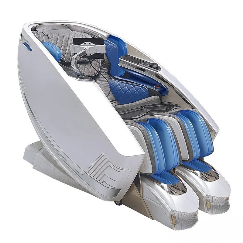 Guide rail 4D mecha leg extension massage chair zero gravity luxury space capsule intelligent full body massage