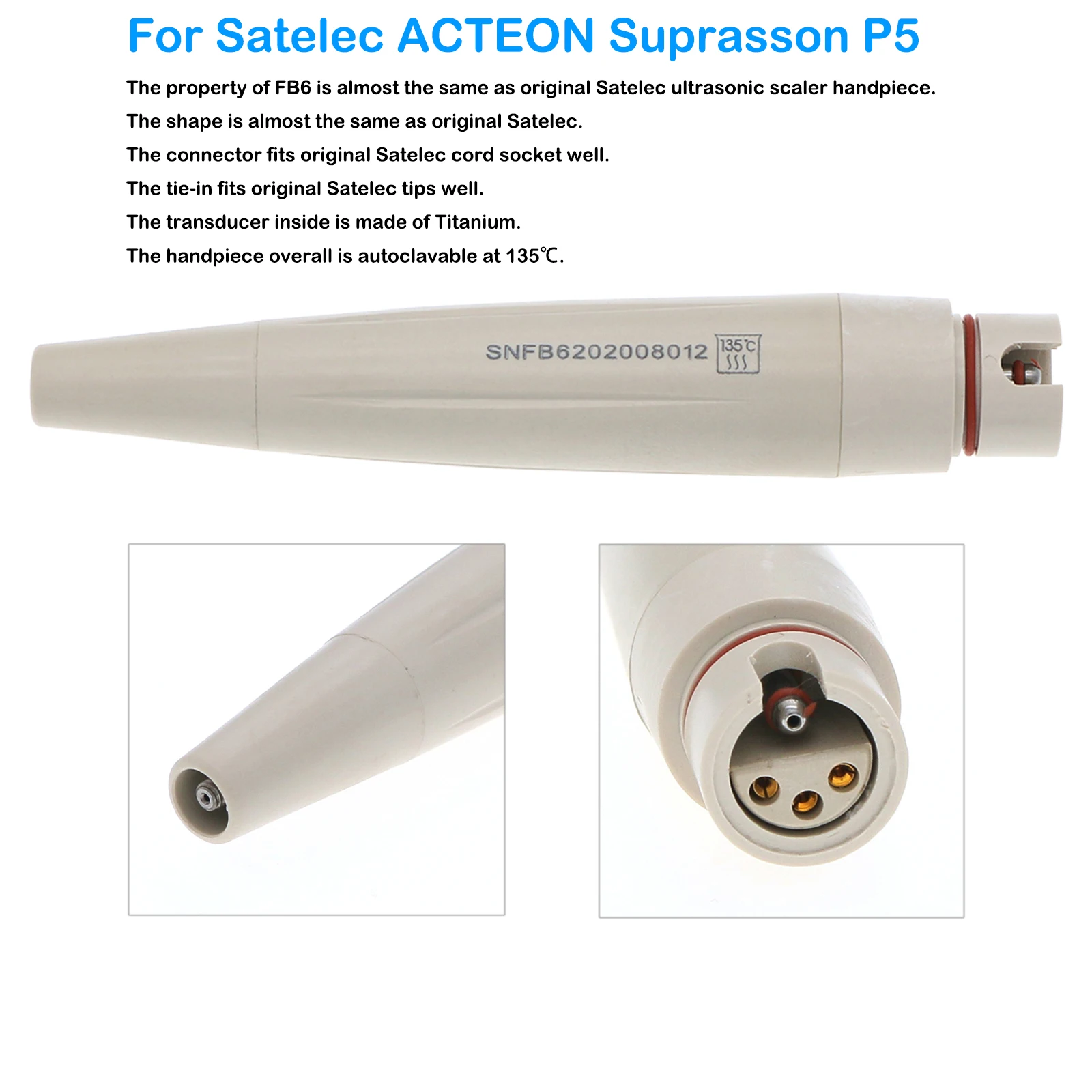 FB6/FB7 Dental Ultrasonic Scaler Handpiece handle Fit Suprasson P5 ACTEON Satelec