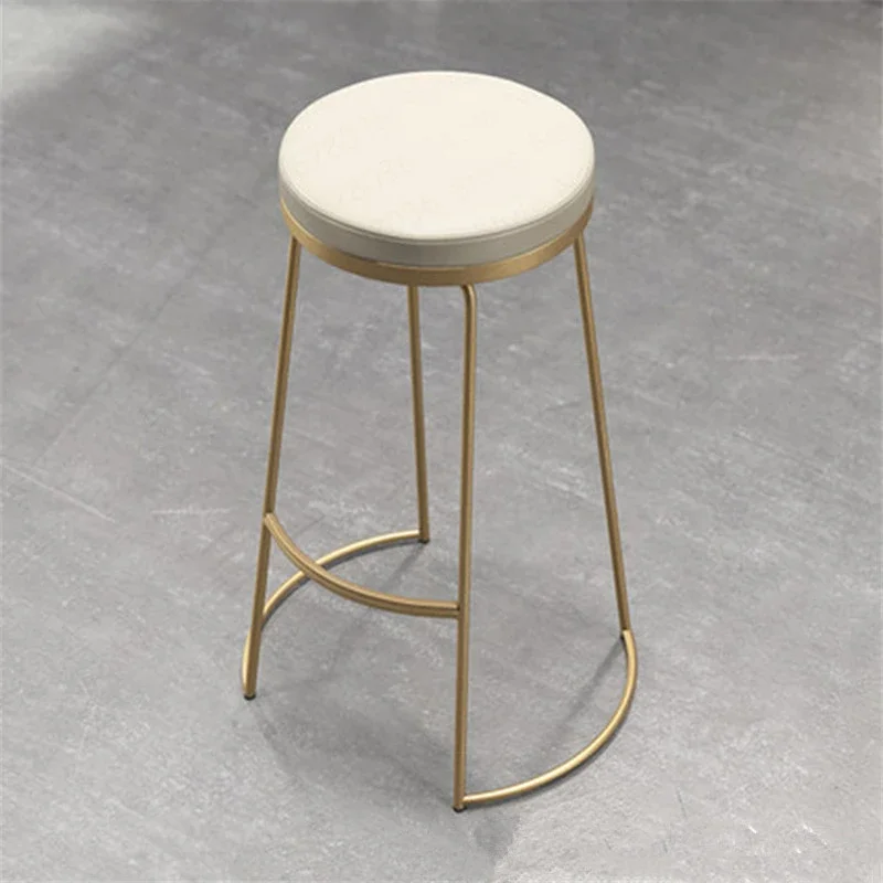 

Nordic Golden Bar Stool, Modern Minimalist Iron Front Desk Chair, High Stool for Home Counter, Stylish Furniture