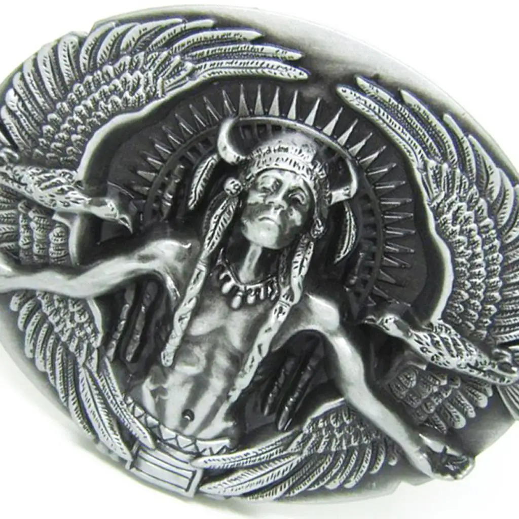 Retro Indian Eagle Shaped Pattern Zinc Alloy Men's Cool Belt Buckle